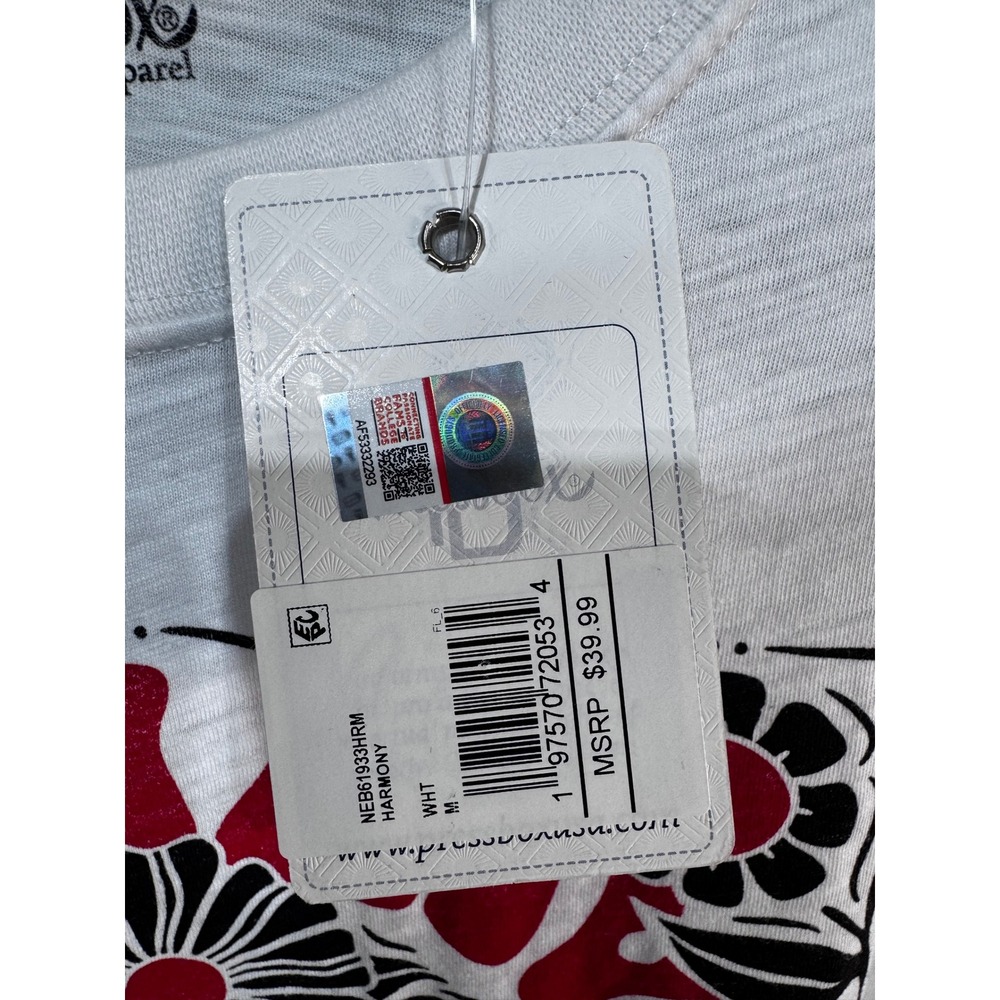 Pressbox Women's Medium White NC State Wolfpack T-Shirt Floral Graphic NWT - Picture 4 of 7